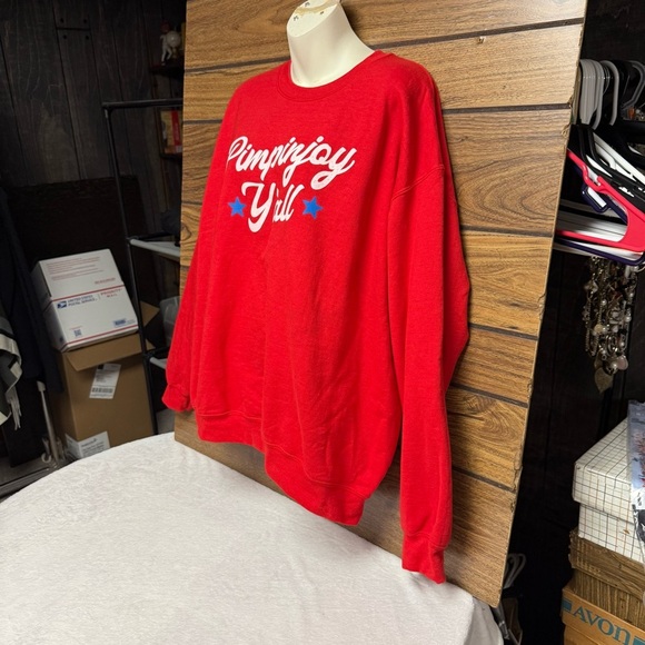 Red Pimpinjoy Y'all Sweatshirt size XL not worn at all - Picture 5 of 6